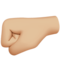 Left-Facing Fist - Medium Light emoji on Apple